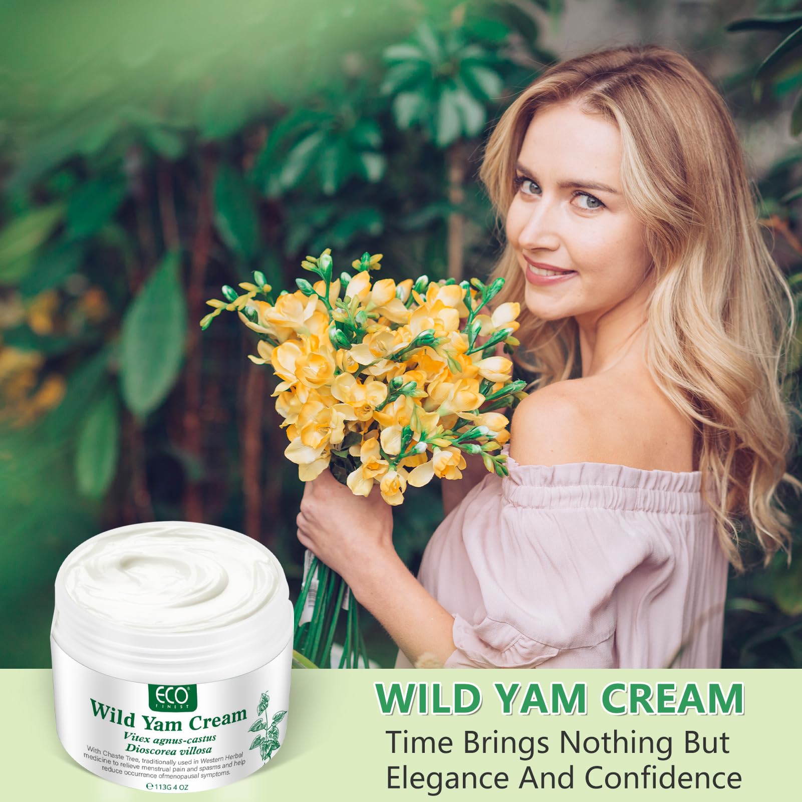 Wild Yam Cream Hormone Balance, 100% Natural Plant-based Formula, 4 OZ